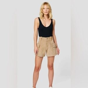 Blank NYC Bare It All Suede Shorts in Tan Camel Beige Nude NWT Size 31